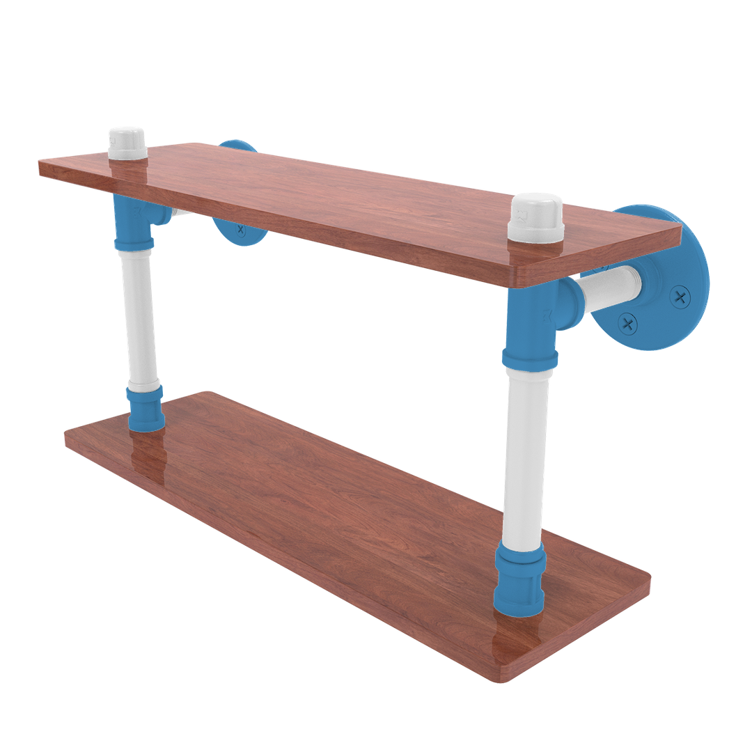 Collegiate Collection Wood Double Shelf Chapel Hill Game Day Edition