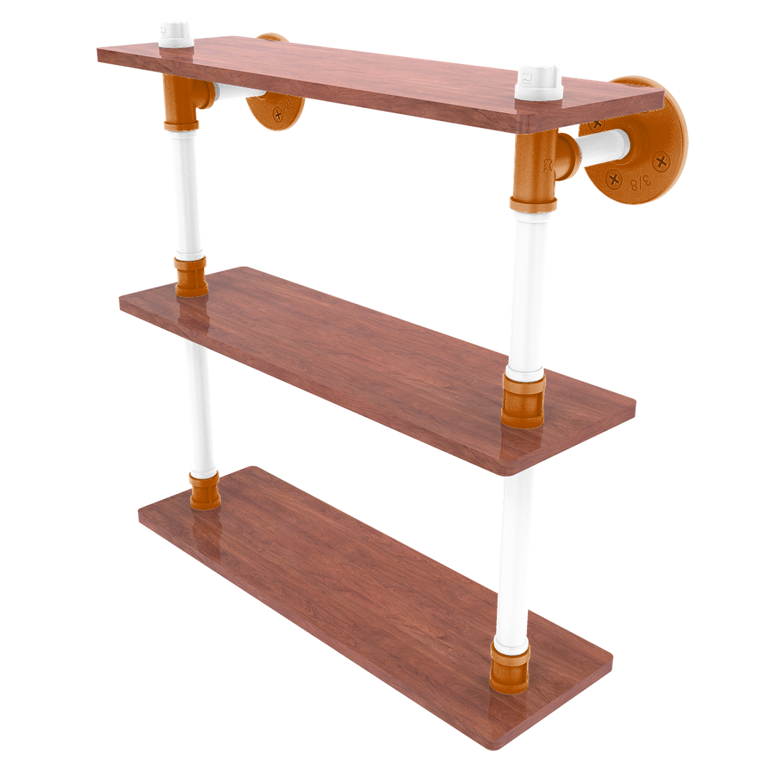 Collegiate Collection Wood Triple Shelf Austin Game Day Edition