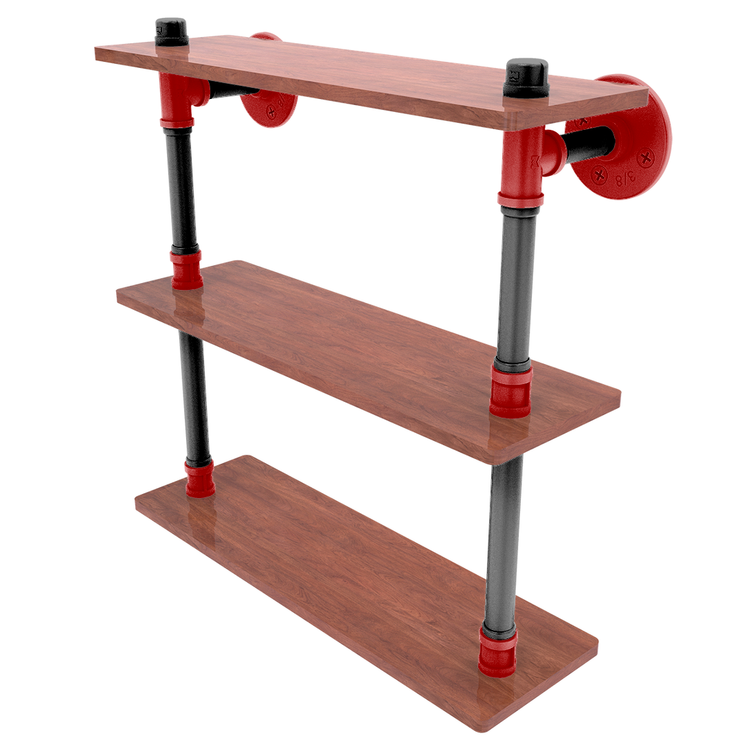 Collegiate Collection Wood Triple Shelf Derby City Game Day Edition