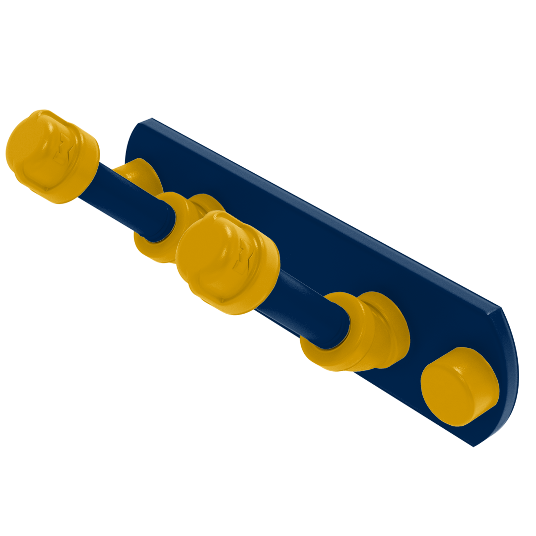 Collegiate Collection 2 Position Multi Hook Mountaineer State Blue and Gold Edition