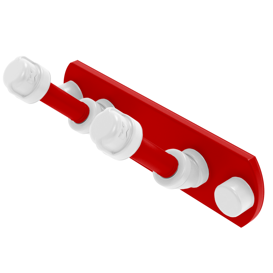 Collegiate Collection 2 Position Multi Hook Cornhusker Red and White Edition