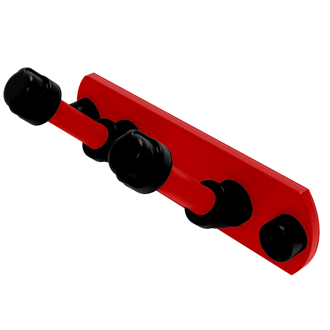 Collegiate Collection 2 Position Multi Hook Lubbock Red and Black Edition