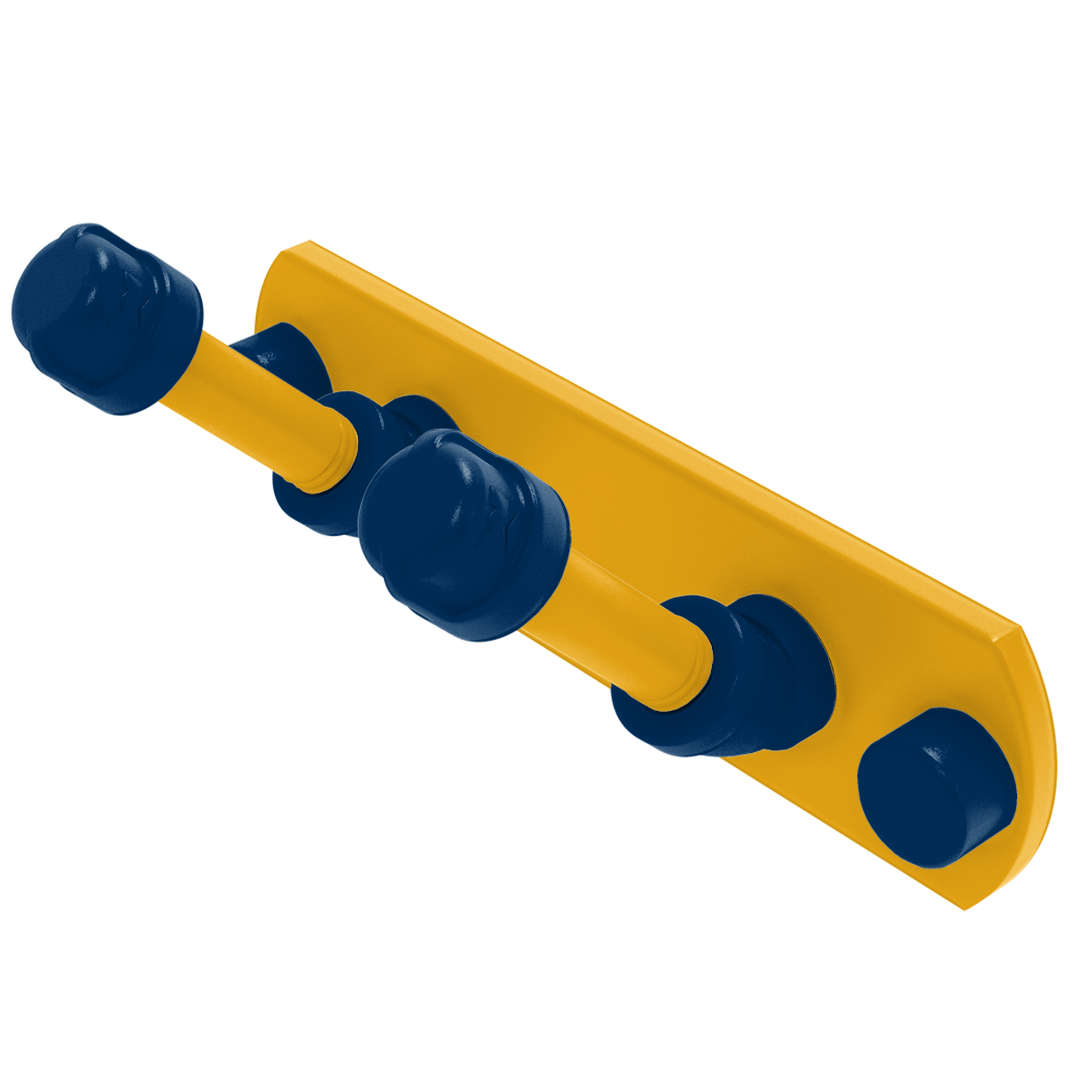 Collegiate Collection 2 Position Multi Hook Bay Area Blue and Gold Edition