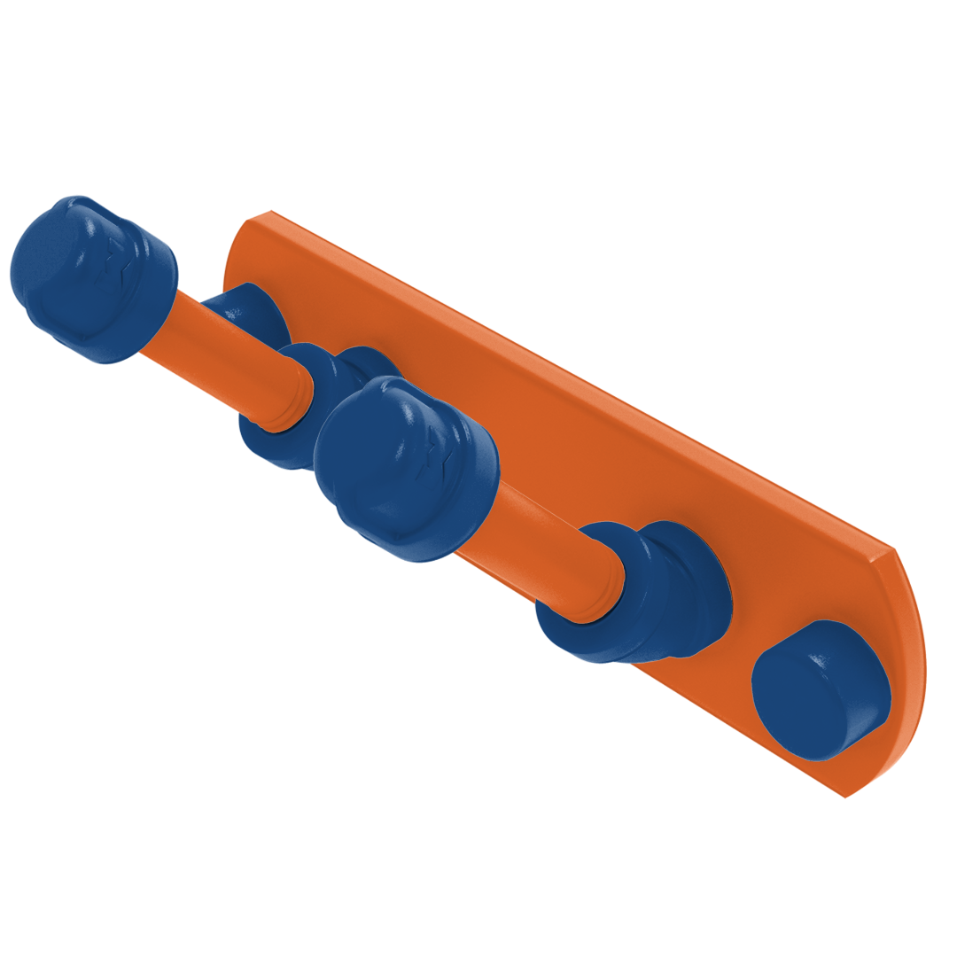 Collegiate Collection 2 Position Multi Hook Treasure Valley Blue and Orange Edition