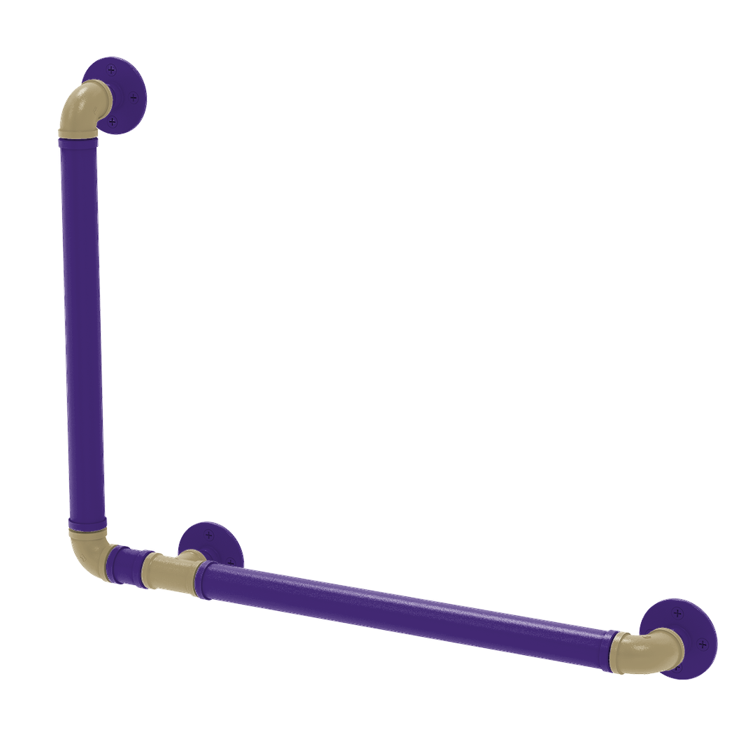Collegiate Collection 90 Degree Grab Bar Left Hand Seattle Purple and Gold Edition