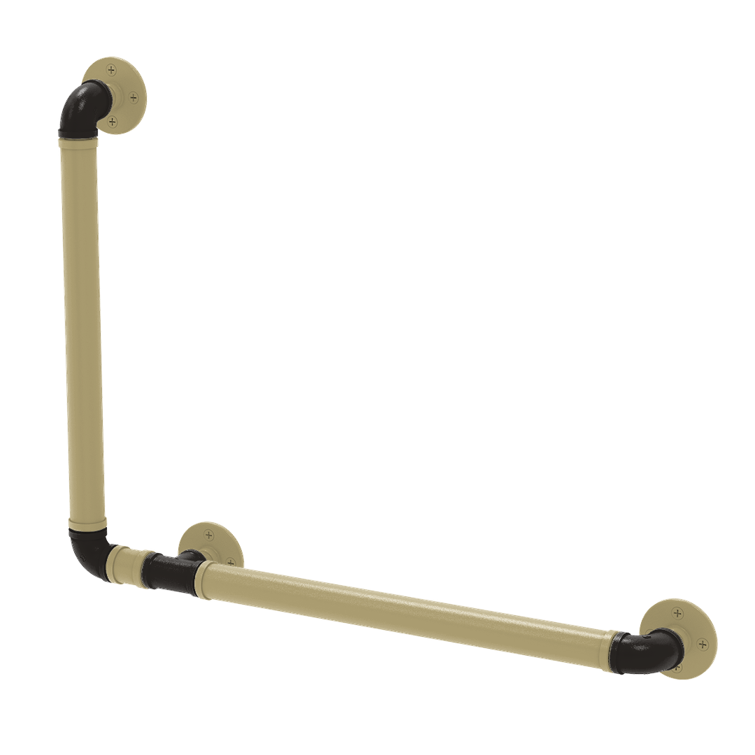 Collegiate Collection 90 Degree Grab Bar Left Hand Boulder Black and Gold Edition