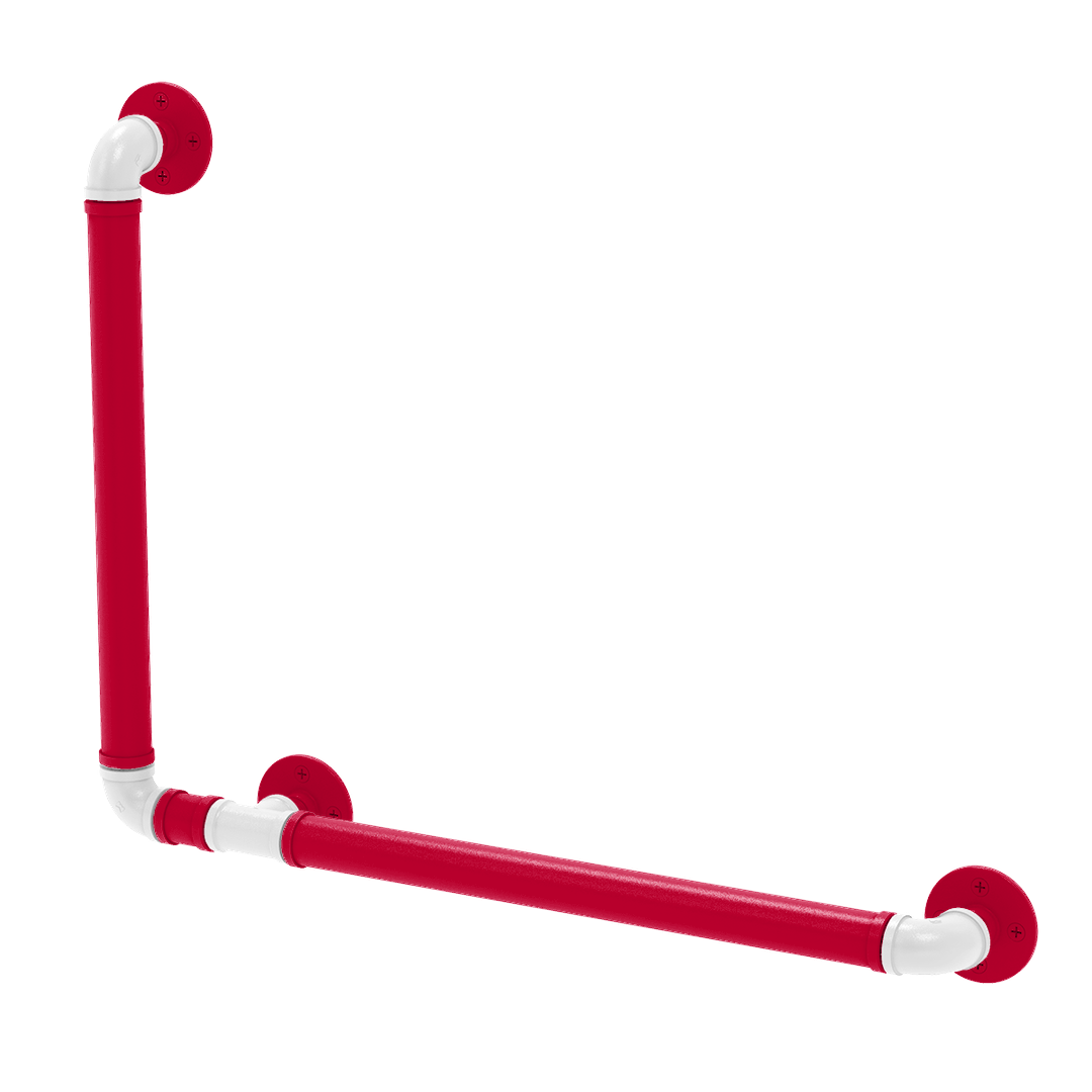 Collegiate Collection 90 Degree Grab Bar Left Hand Salt Lake Red and White Edition