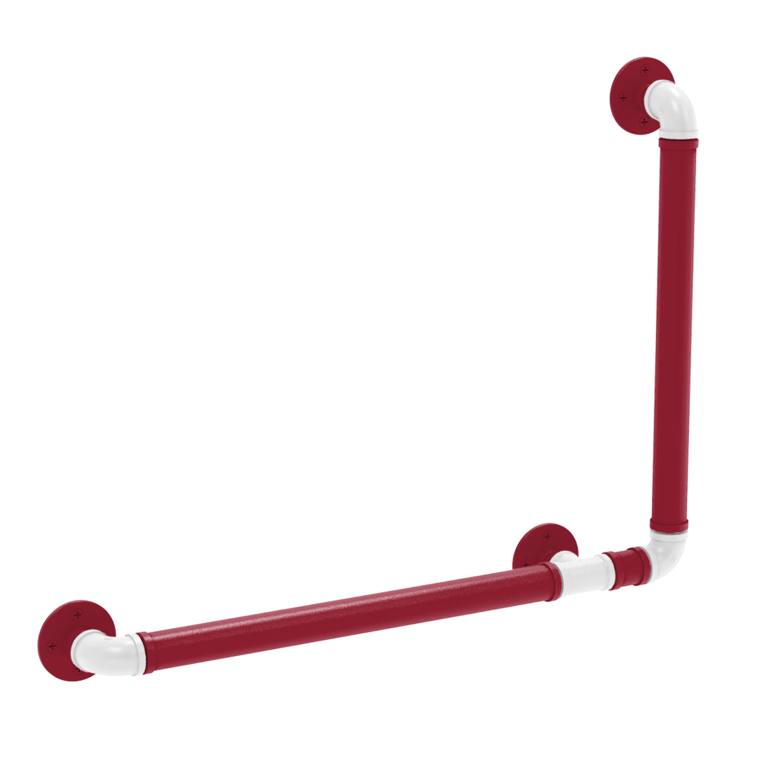 Collegiate Collection 90 Degree Grab Bar Right Hand Fayetteville Red and White Edition