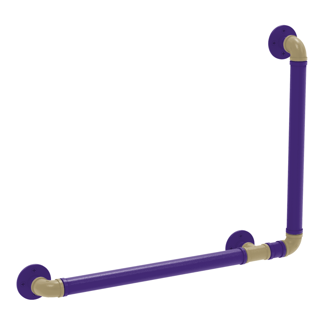 Collegiate Collection 90 Degree Grab Bar Right Hand Seattle Purple and Gold Edition