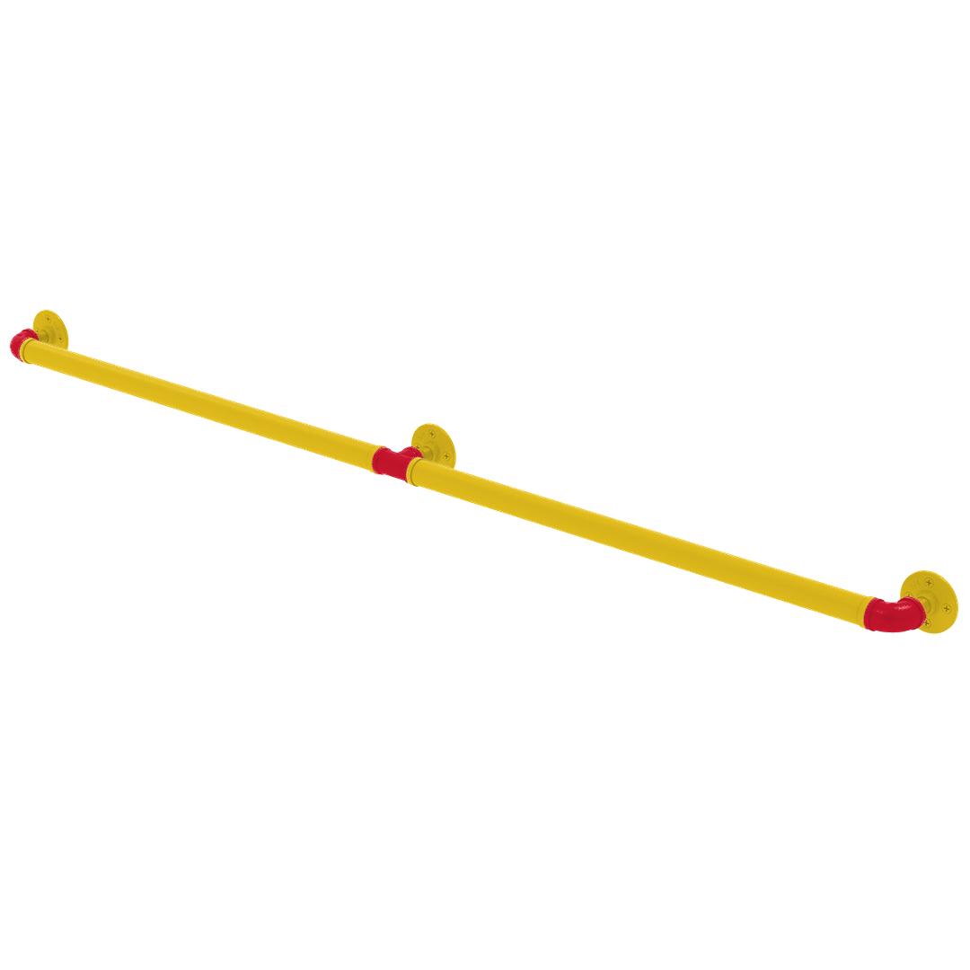 Collegiate Collection Extended 3 Post Grab Bar Chesapeake Red Black and Gold Edition