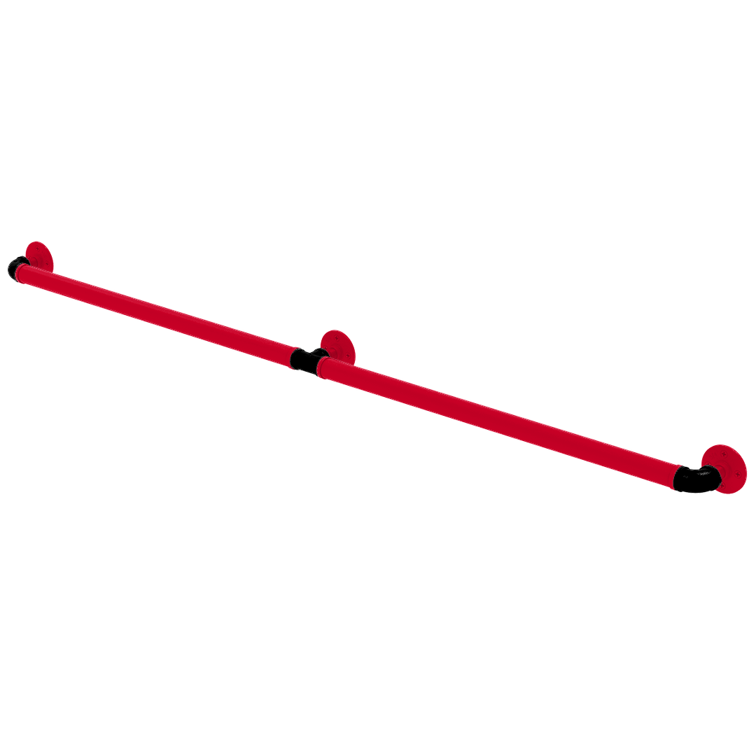 Collegiate Collection Extended 3 Post Grab Bar Cincy Red and Black Edition