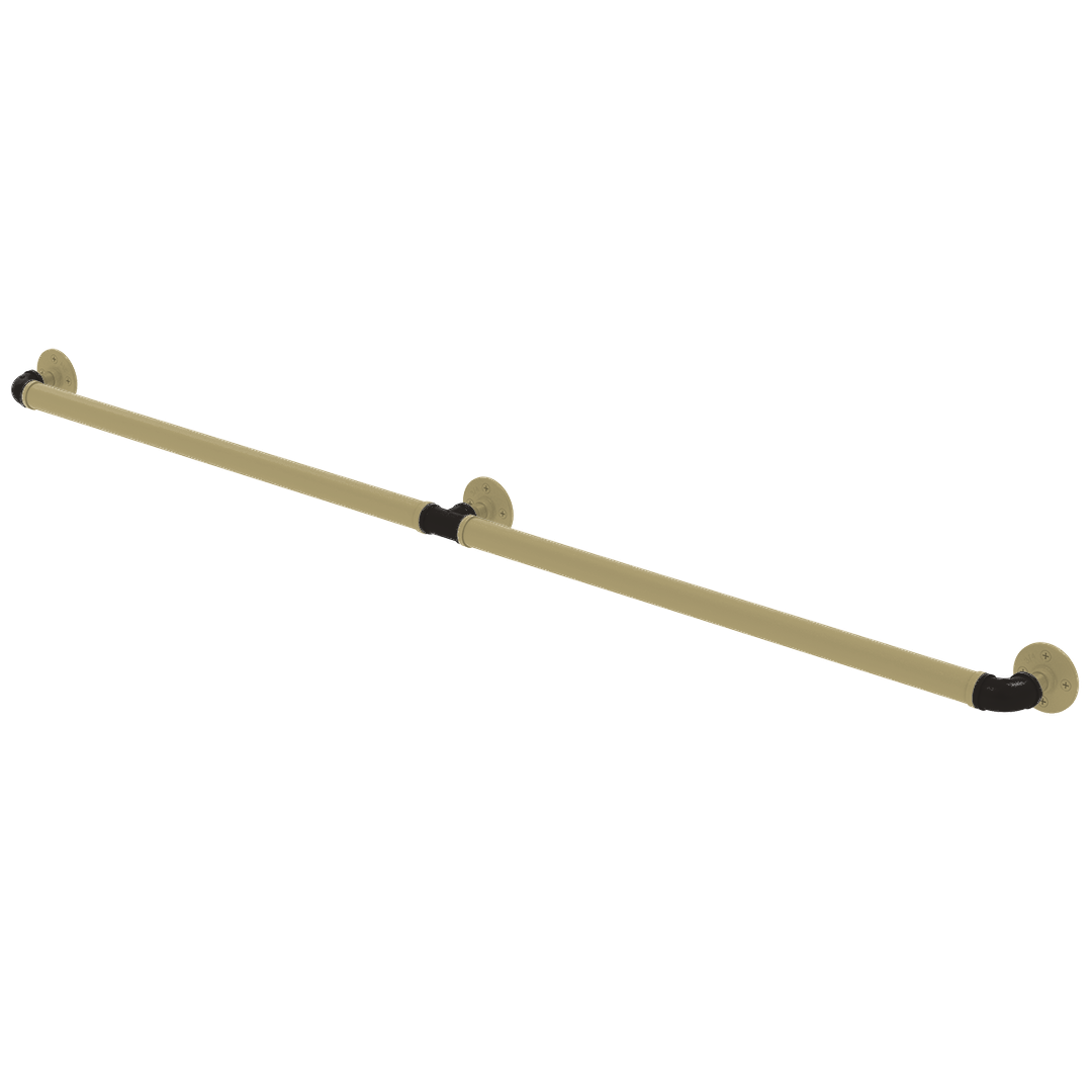 Collegiate Collection Extended 3 Post Grab Bar Boulder Black and Gold Edition