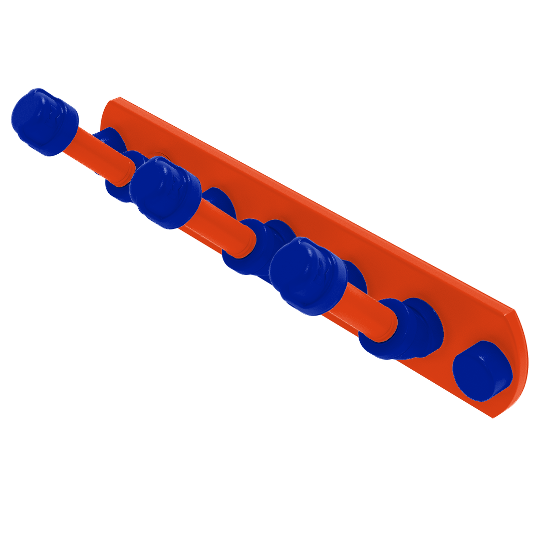 Collegiate Collection 3 Position Multi Hook Swamp Blue and Orange Edition