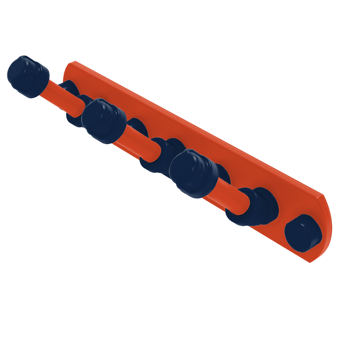 Collegiate Collection 3 Position Multi Hook Champaign Orange and Blue Edition