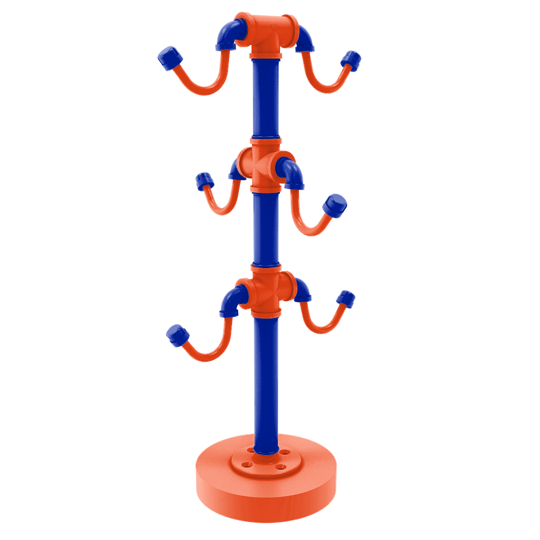 Collegiate Collection Countertop 6 Coffee Mug Holder Swamp Blue and Orange Edition