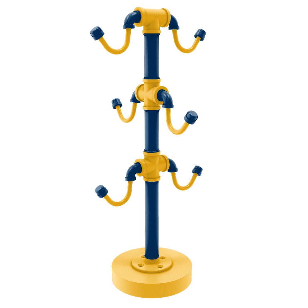 Collegiate Collection Countertop 6 Coffee Mug Holder Bay Area Blue and Gold Edition