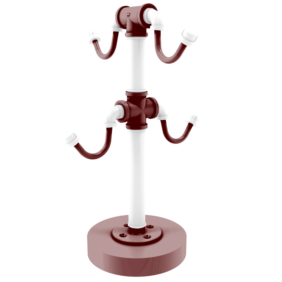 Collegiate Collection Countertop 4 Coffee Mug Holder College Station Maroon and White Edition