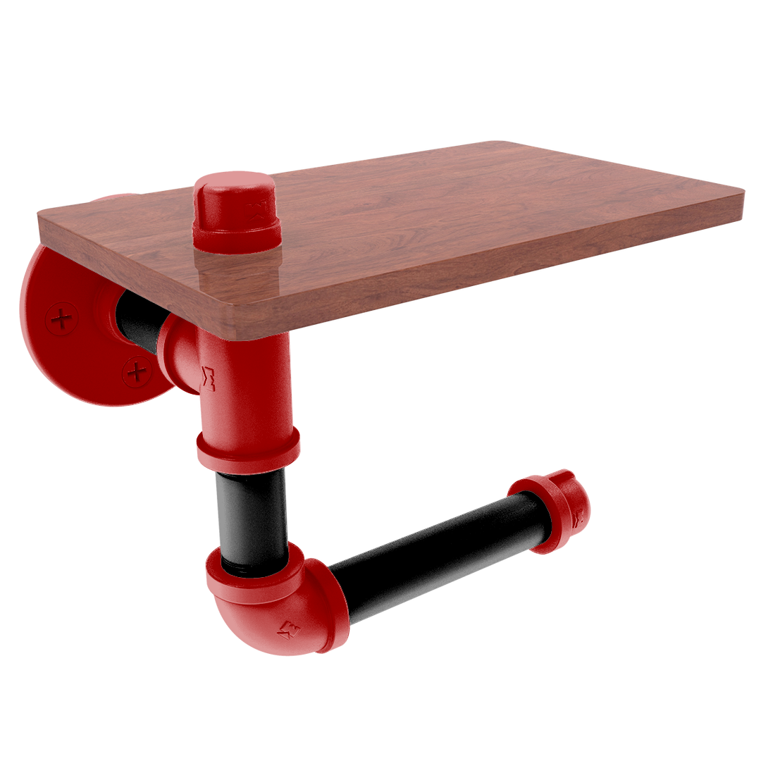 Collegiate Collection Toilet Paper Holder with Wood Shelf Derby City Game Day Edition