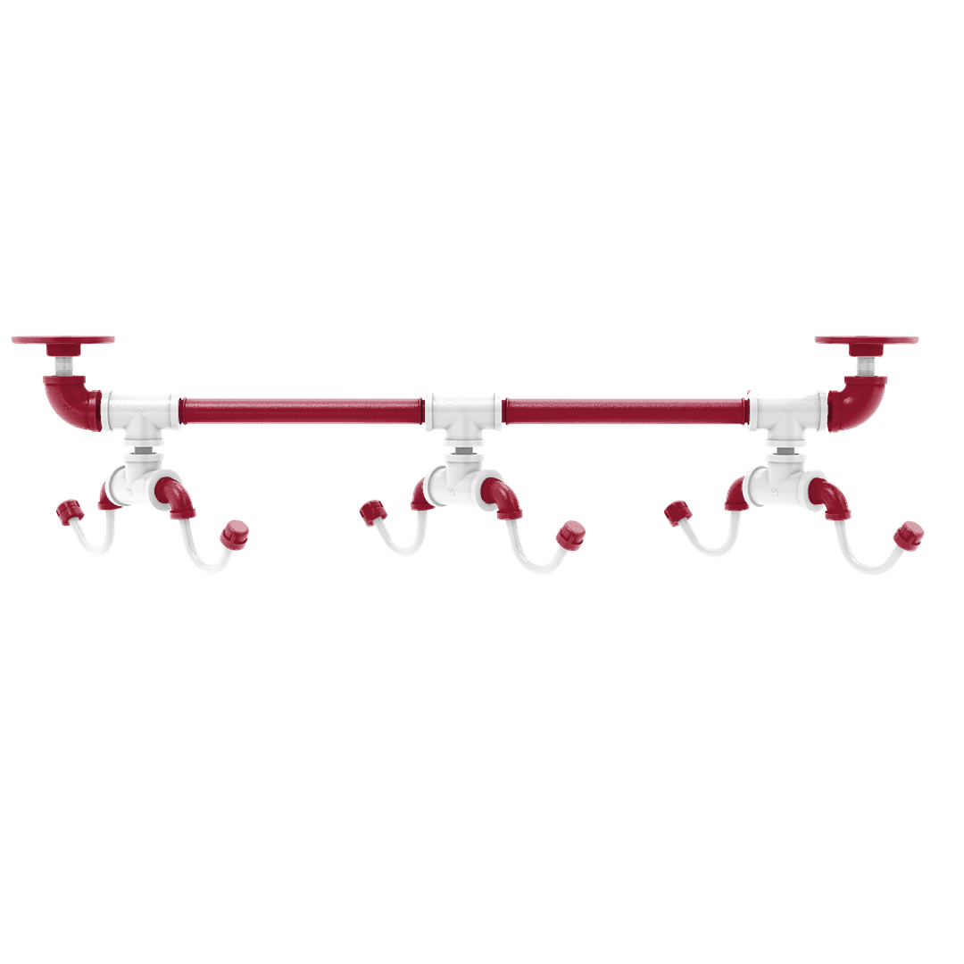 Collegiate Collection Under Cabinet 6 Coffee Mug Rack Tidewater Red and White Edition