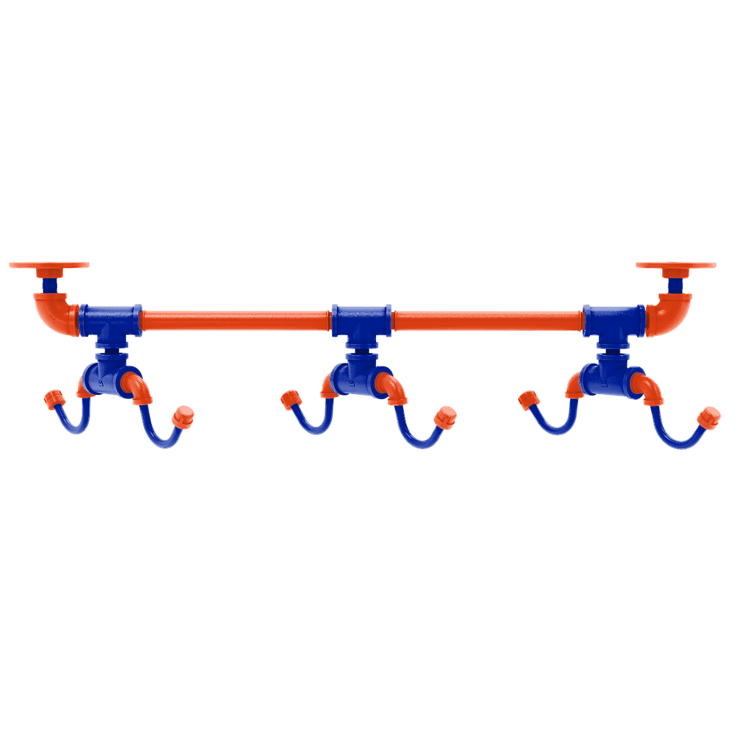 Collegiate Collection Under Cabinet 6 Coffee Mug Rack Swamp Blue and Orange Edition