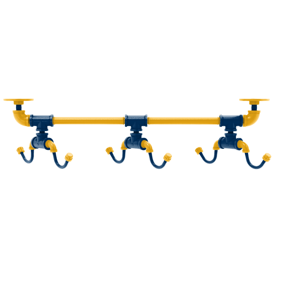 Collegiate Collection Under Cabinet 6 Coffee Mug Rack Bay Area Blue and Gold Edition