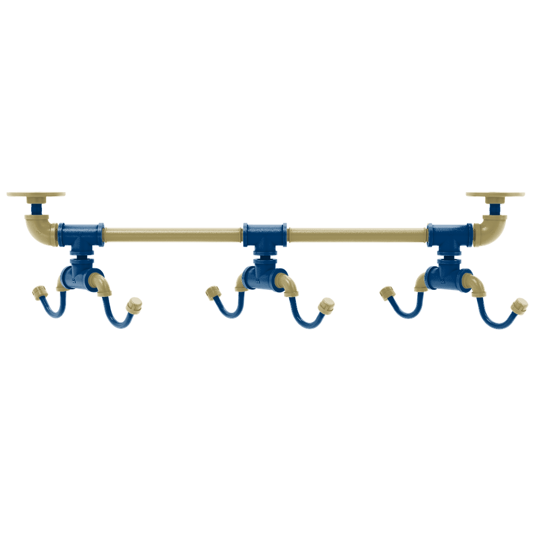 Collegiate Collection Under Cabinet 6 Coffee Mug Rack Atlanta Gold and White Edition