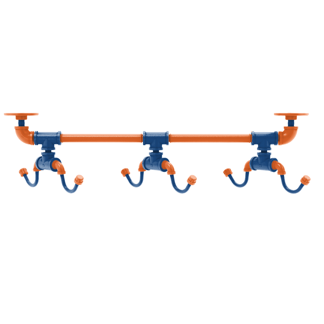 Collegiate Collection Under Cabinet 6 Coffee Mug Rack Treasure Valley Blue and Orange Edition