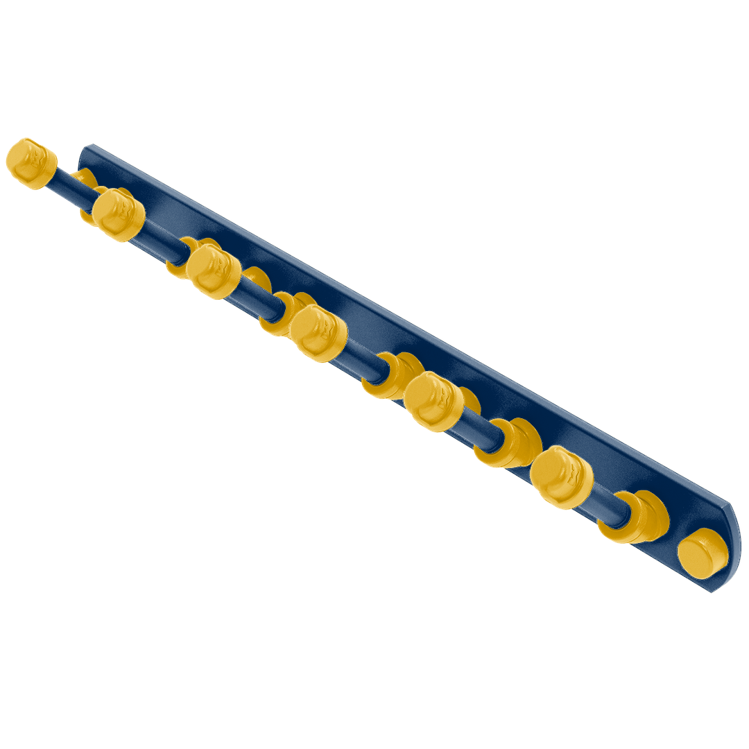 Collegiate Collection 6 Position Tie and Belt Rack Mountaineer State Blue and Gold Edition