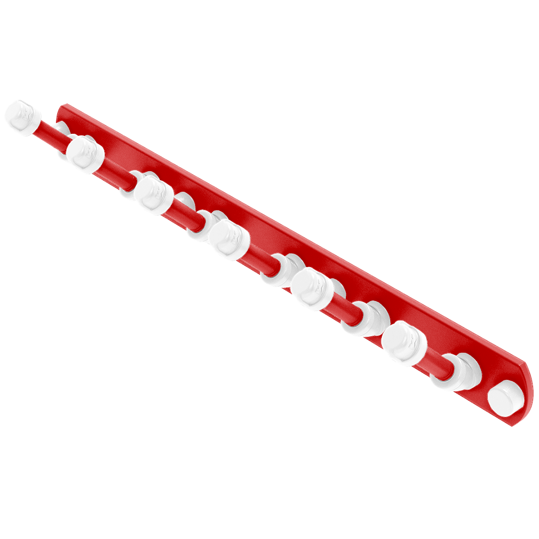 Collegiate Collection 6 Position Tie and Belt Rack Cornhusker Red and White Edition