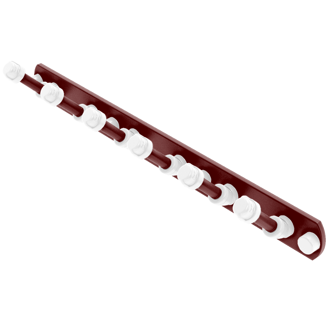 Collegiate Collection 6 Position Tie and Belt Rack College Station Maroon and White Edition