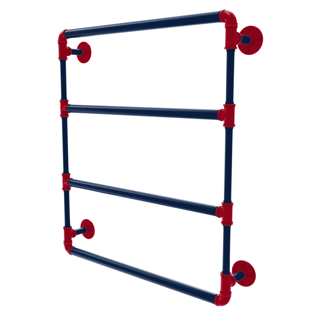 Collegiate Collection Wall Mounted Ladder Towel Bar Tucson Red and Blue Edition