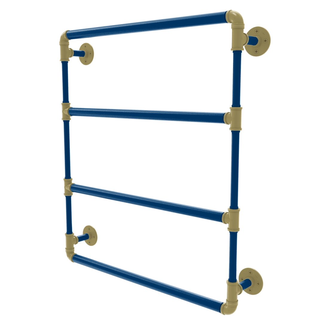 Collegiate Collection Wall Mounted Ladder Towel Bar Atlanta Gold and White Edition