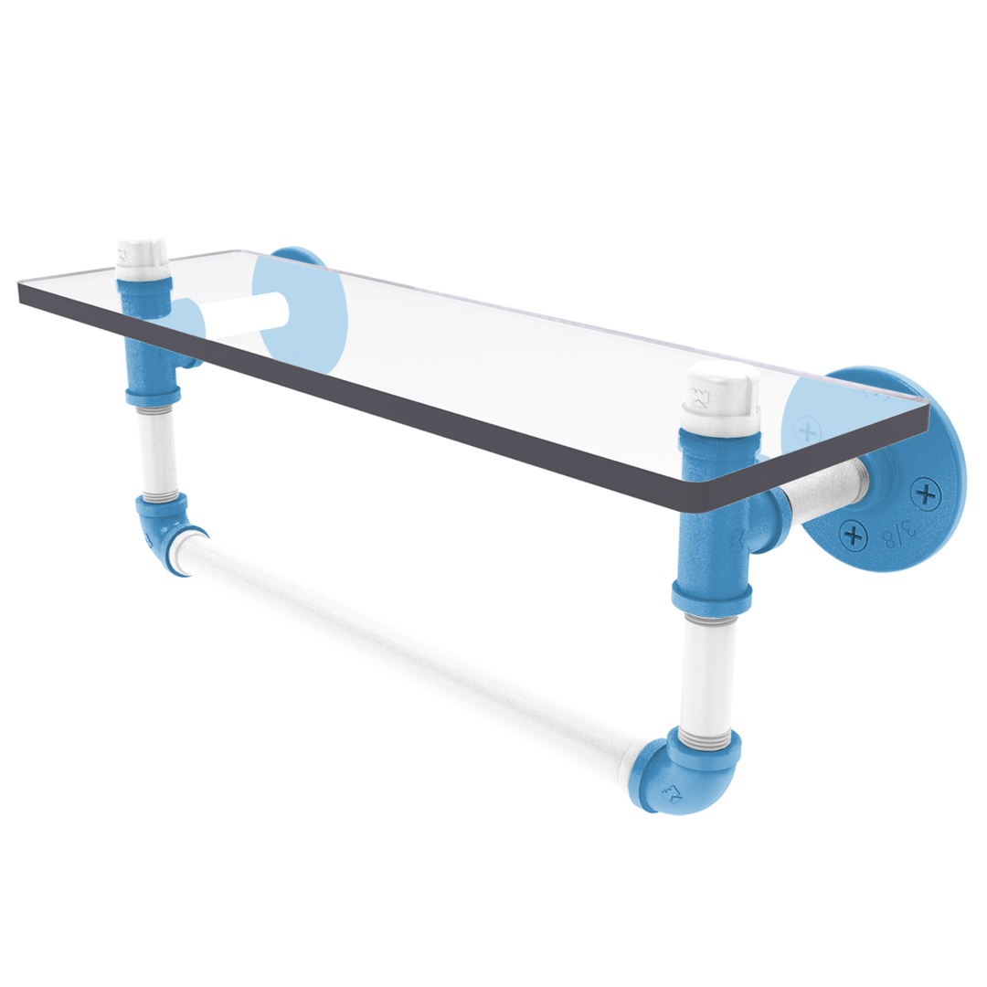 Collegiate Collection Glass Shelf with Towel Bar Chapel Hill Game Day Edition