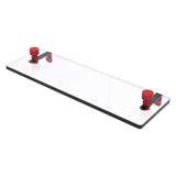Foxtrot Collection Glass Vanity Shelf with Beveled Edges