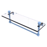 Foxtrot Collection Glass Vanity Shelf with Integrated Towel Bar