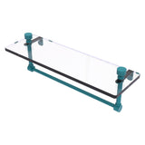 Foxtrot Collection Glass Vanity Shelf with Integrated Towel Bar