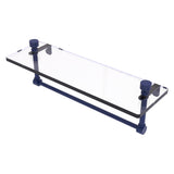 Foxtrot Collection Glass Vanity Shelf with Integrated Towel Bar
