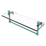 Foxtrot Collection Glass Vanity Shelf with Integrated Towel Bar