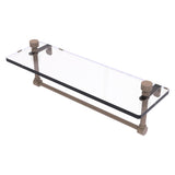Foxtrot Collection Glass Vanity Shelf with Integrated Towel Bar