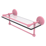 Monte Carlo Collection Gallery Rail Glass Shelf with Towel Bar