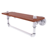 Pipeline Collection Ironwood Shelf with Towel Bar