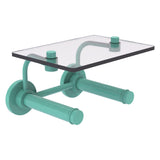 Prestige Skyline Collection 2 Roll Toilet Paper Holder with Glass Shelf