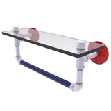 Patriotic Pipeline Collection Glass Shelf with Towel Bar