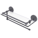 Prestige Que New Paper Towel Holder with Gallery Glass Shelf