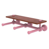 Prestige Regal Collection Horizontal Reserve 3 Roll Toilet Paper Holder with Wood Shelf