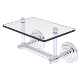 Que New Collection Two Post Toilet Tissue Holder with Glass Shelf