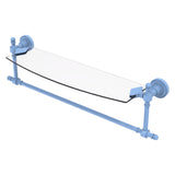 Retro Dot Collection Glass Vanity Shelf with Integrated Towel Bar