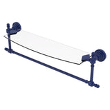 Retro Dot Collection Glass Vanity Shelf with Integrated Towel Bar
