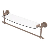 Retro Dot Collection Glass Vanity Shelf with Integrated Towel Bar