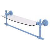 Retro Wave Collection Glass Vanity Shelf with Integrated Towel Bar